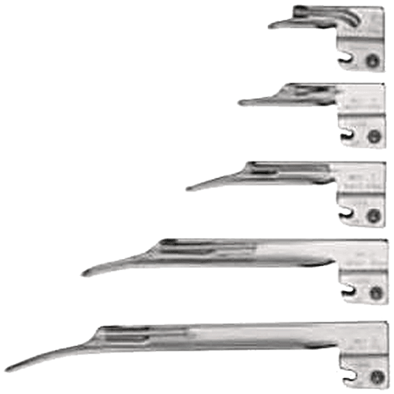 Miller Fibre Optic Laryngoscope Blades (Set, Sizes #0-#4)